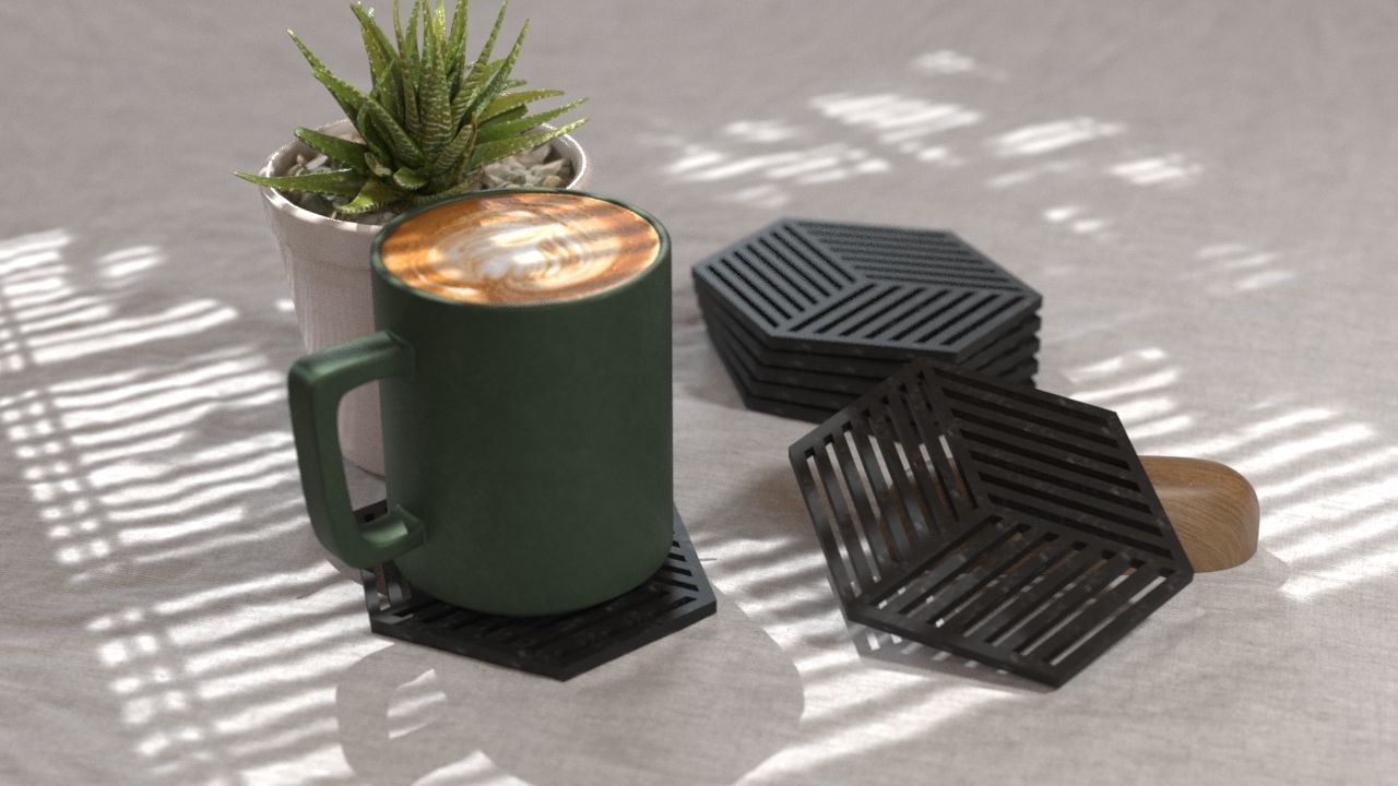 COASTERS  3D print model_12