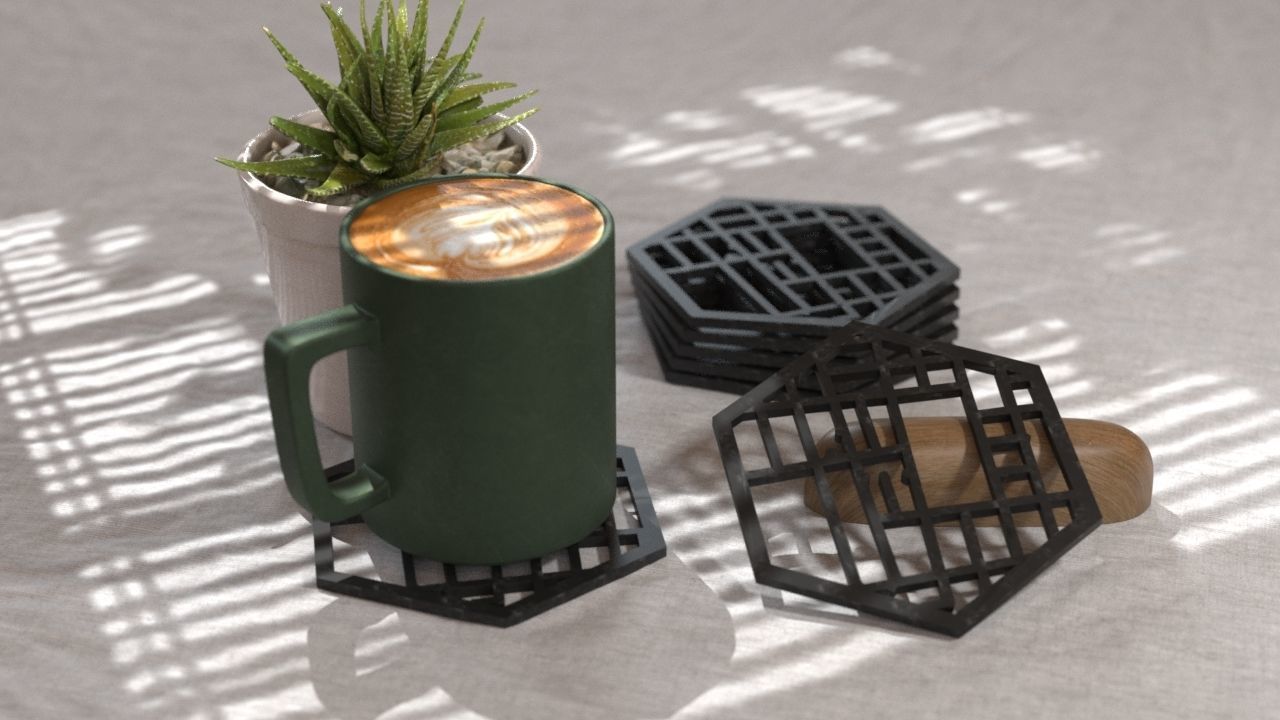 COASTERS  3D print model_11