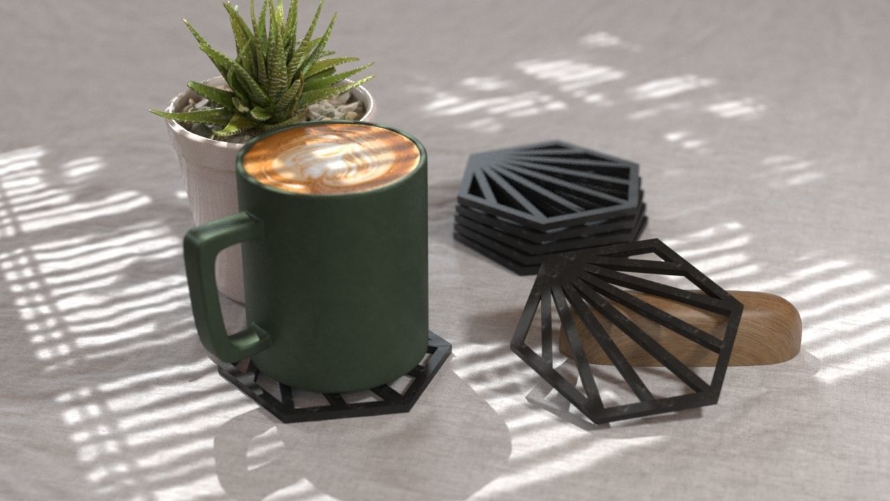 COASTERS  3D print model_14