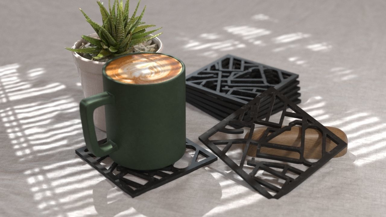 COASTERS  3D print model_4