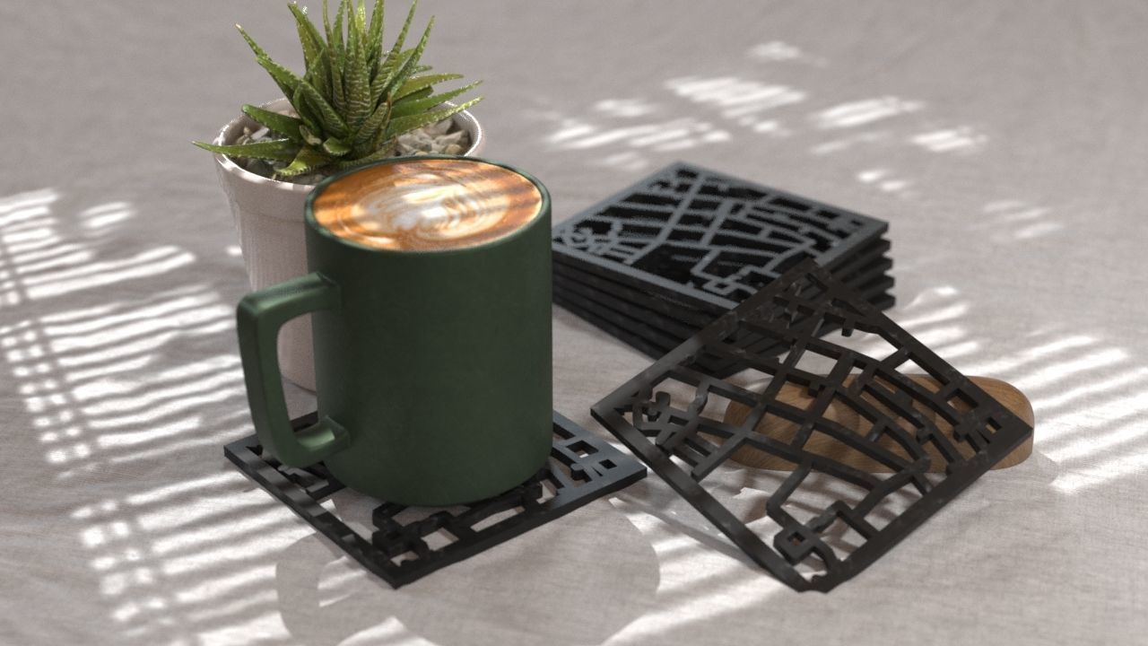 COASTERS  3D print model_2