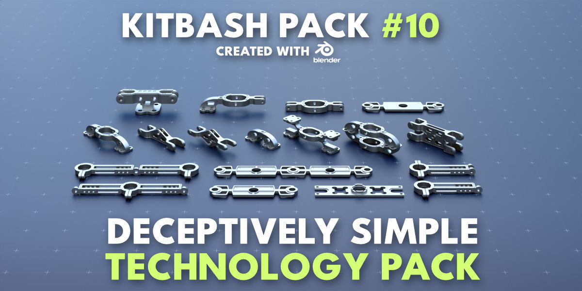 Factory Greeble Kitbash Master Bundle 1200 Models 3D model_22