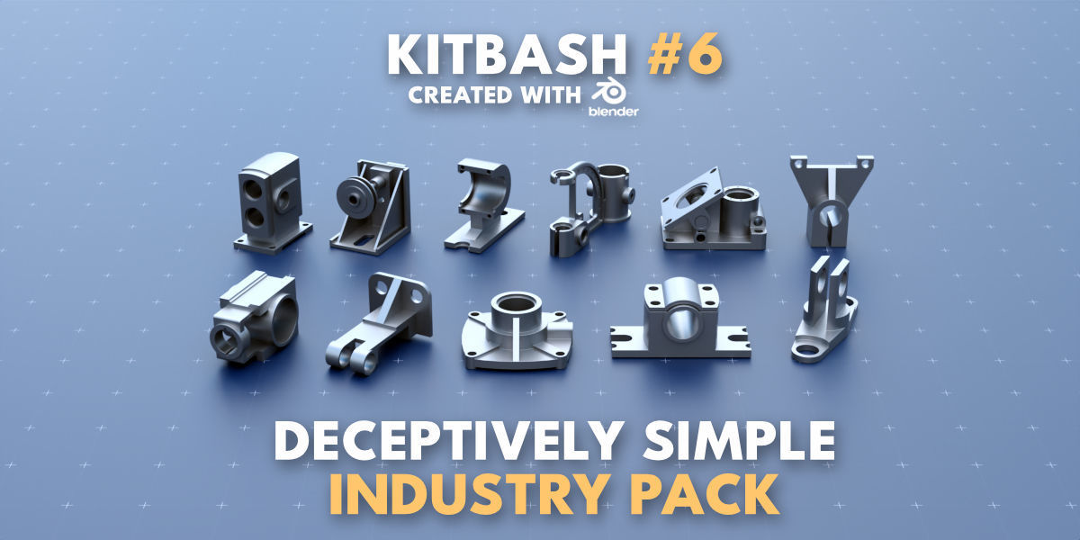 Factory Greeble Kitbash Master Bundle 1200 Models 3D model_12