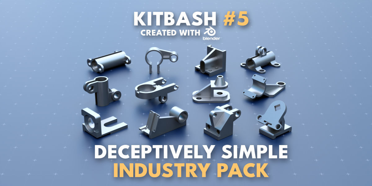 Factory Greeble Kitbash Master Bundle 1200 Models 3D model_11