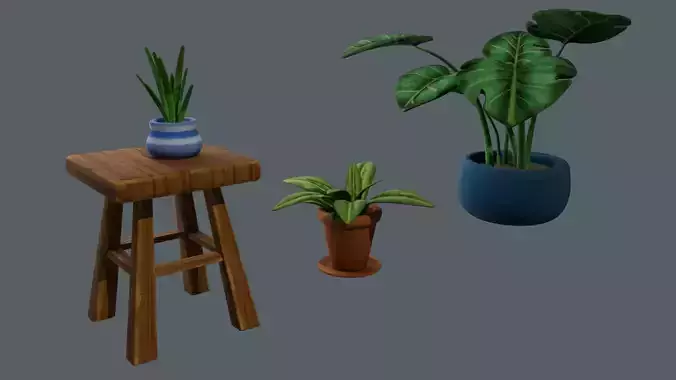 Handpainted Plants