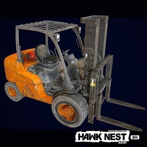 Forklift Truck Low-poly 3D model