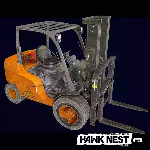Forklift Truck Low-poly 3D model