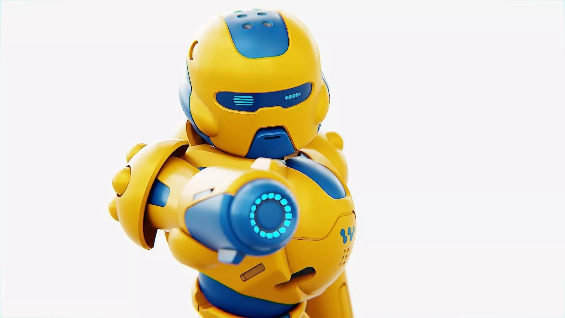 COMBAT DROID COLOBO RIGGED 3D model