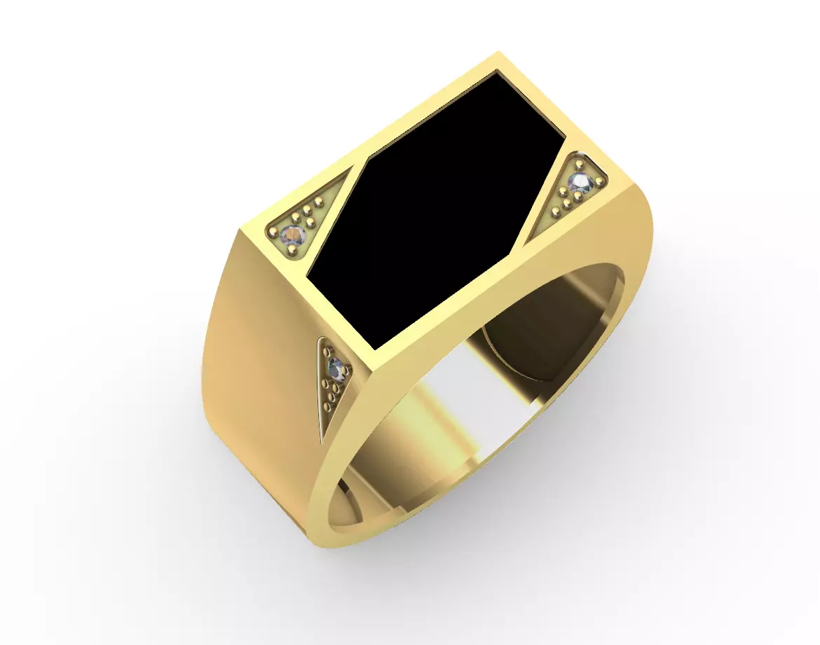 Enameled man ring 3D print model_0