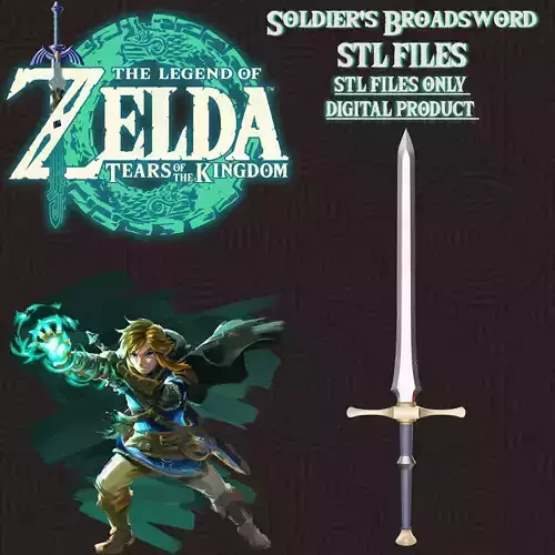 Soldiers Broadsword Zelda Tears of the Kingdom  3D print model