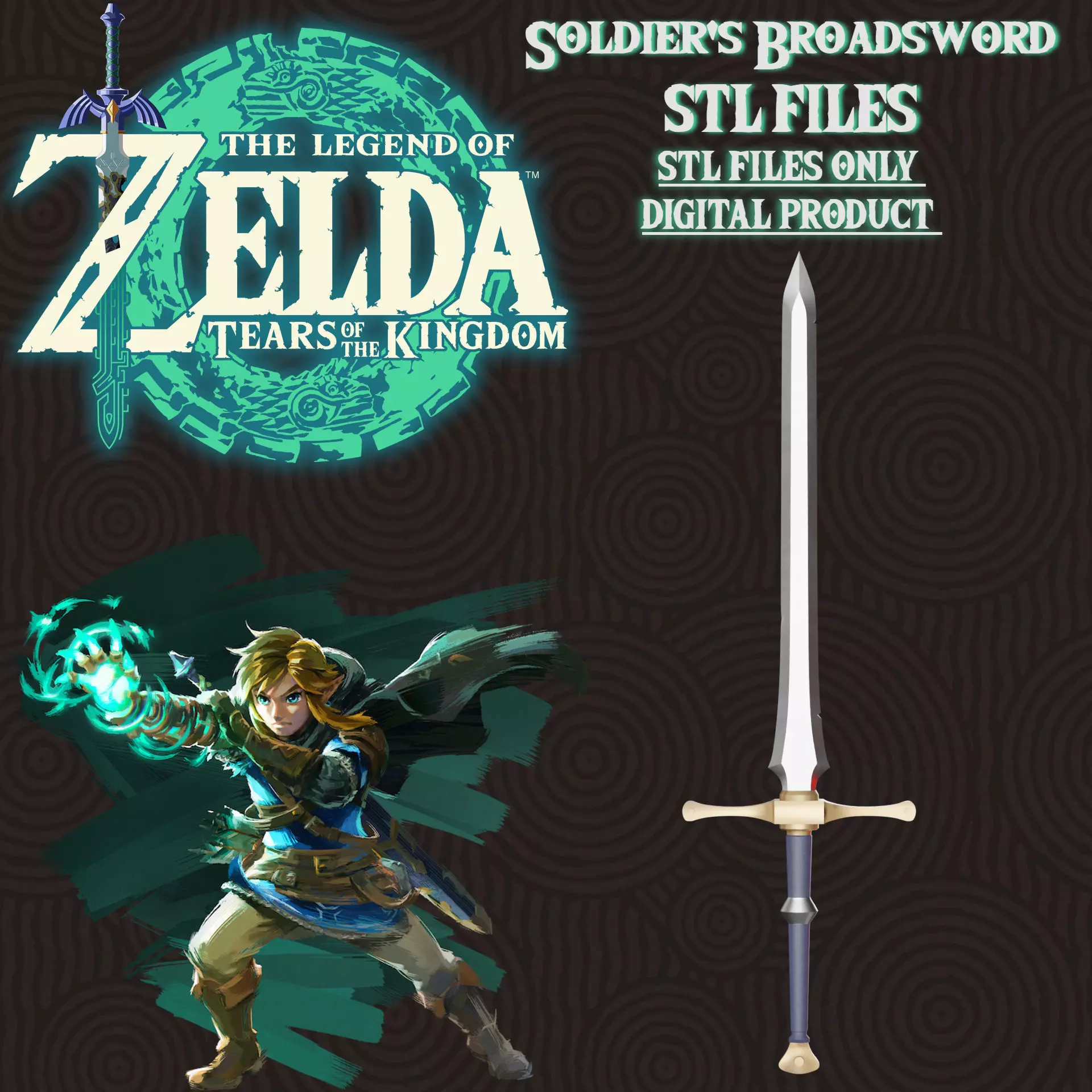 Soldiers Broadsword Zelda Tears of the Kingdom  3D print model_0