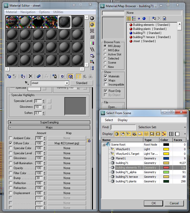 Building Collection 69-72 Low-poly 3D model_46