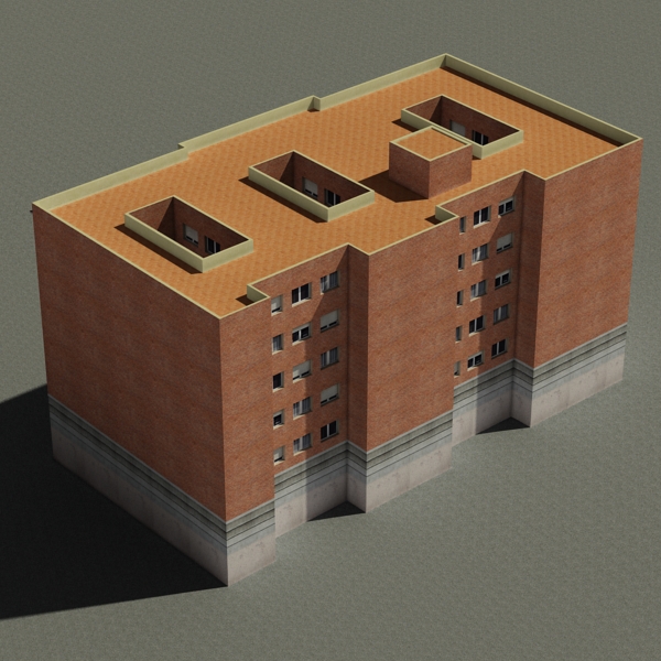Building Collection 69-72 Low-poly 3D model_52