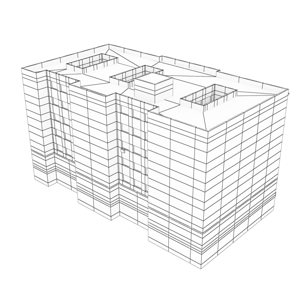 Building Collection 69-72 Low-poly 3D model_65