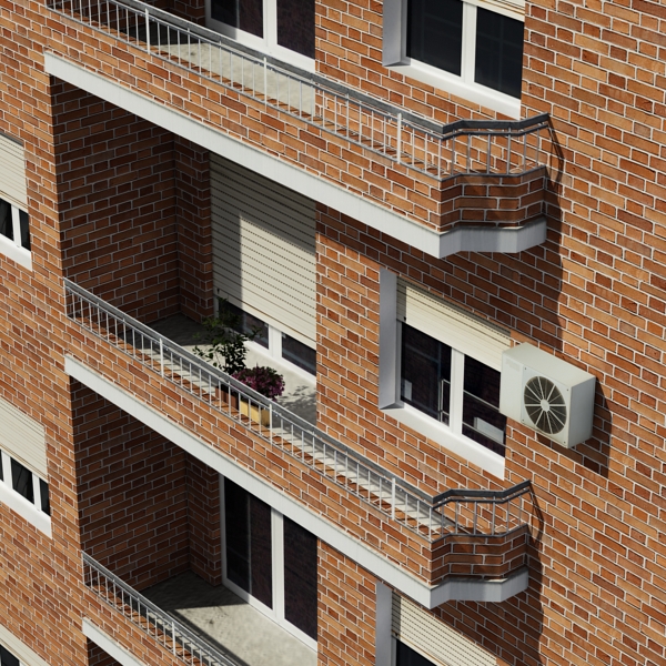 Building Collection 69-72 Low-poly 3D model_40