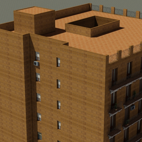 Building Collection 69-72 Low-poly 3D model_20