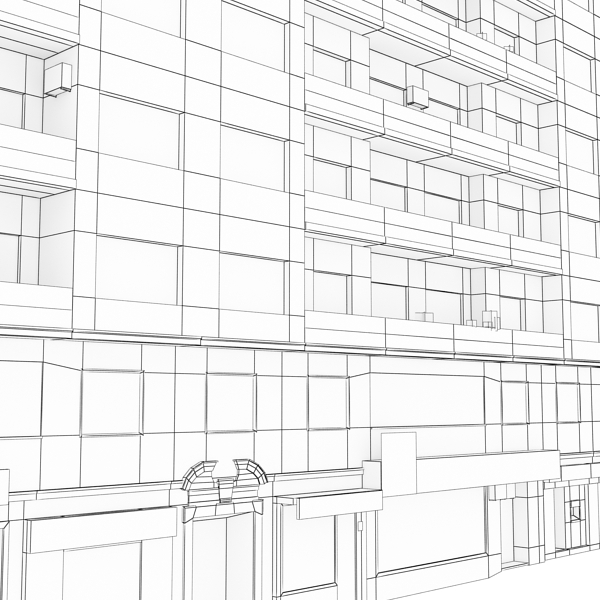 Building Collection 69-72 Low-poly 3D model_49