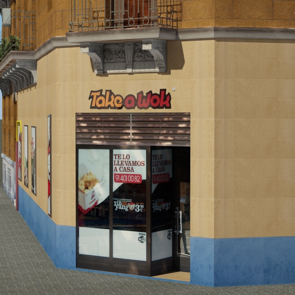 Building Collection 69-72 Low-poly 3D model_23