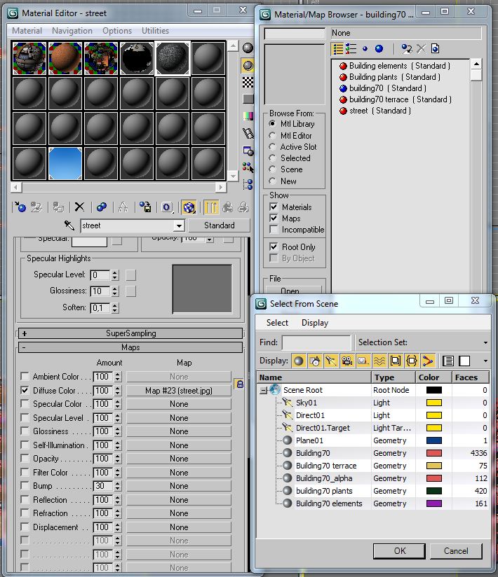 Building Collection 69-72 Low-poly 3D model_29
