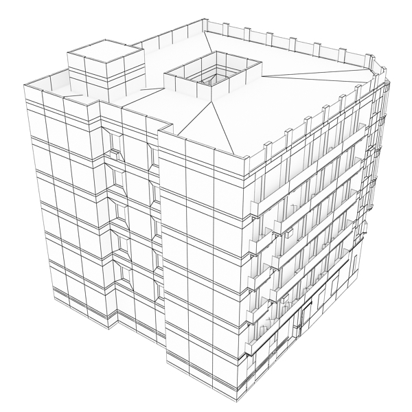 Building Collection 69-72 Low-poly 3D model_31