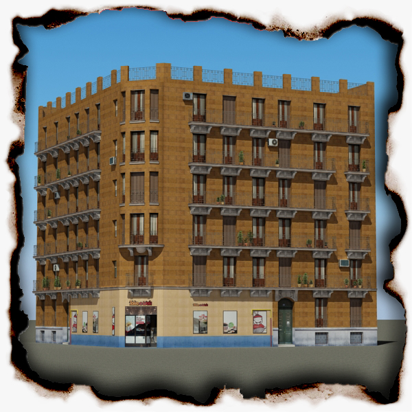 Building Collection 69-72 Low-poly 3D model_18