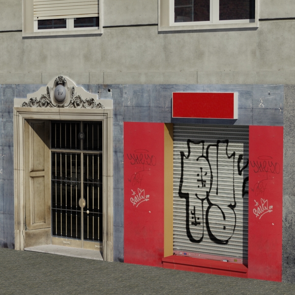 Building Collection 69-72 Low-poly 3D model_54