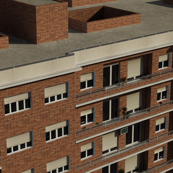 Building Collection 69-72 Low-poly 3D model_41