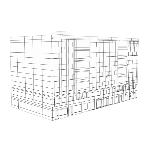 Building Collection 69-72 Low-poly 3D model_64