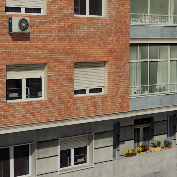 Building Collection 69-72 Low-poly 3D model_57