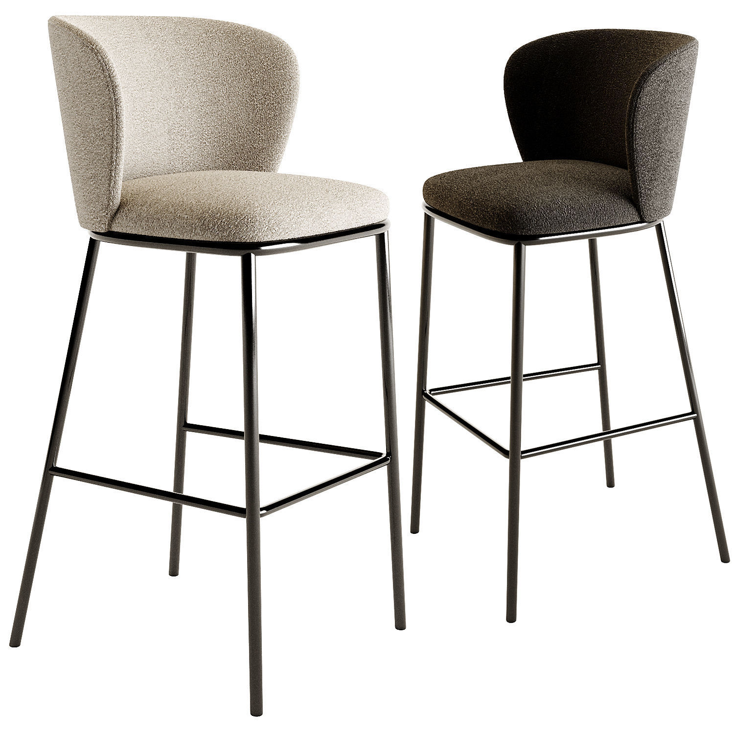 Ciselia Bar Chair 3D model_2