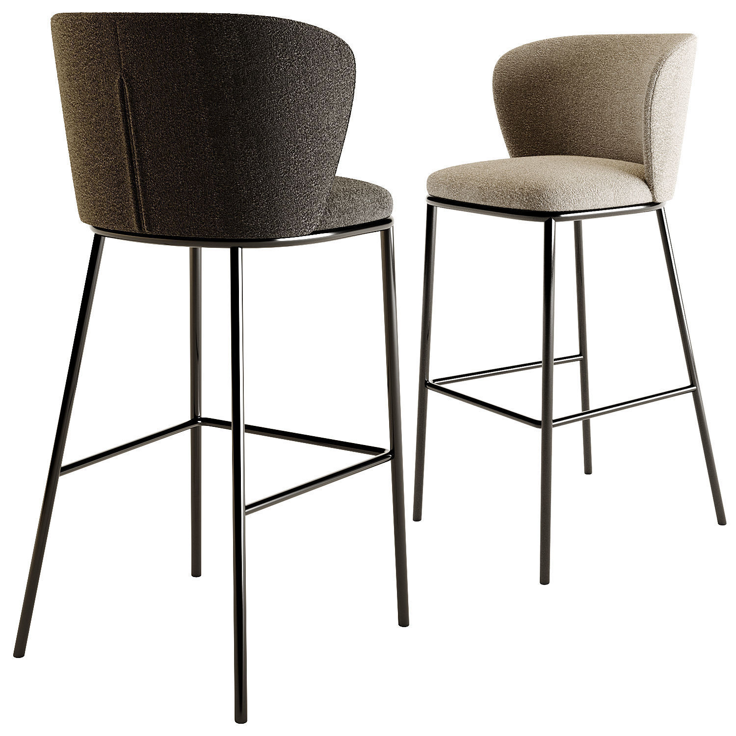 Ciselia Bar Chair 3D model_1