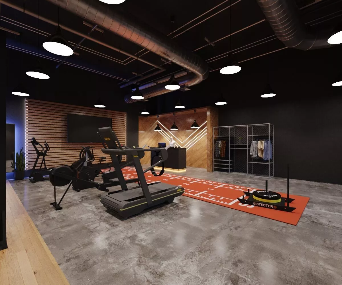 Modern gym design Free 3D model
