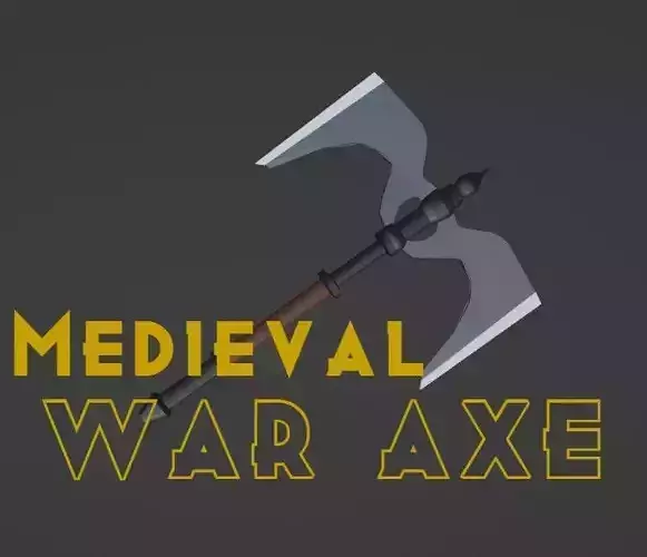 Medieval War Axe  Free low-poly 3D model