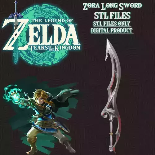 Zora Long Sword Zelda Tears of the Kingdom 