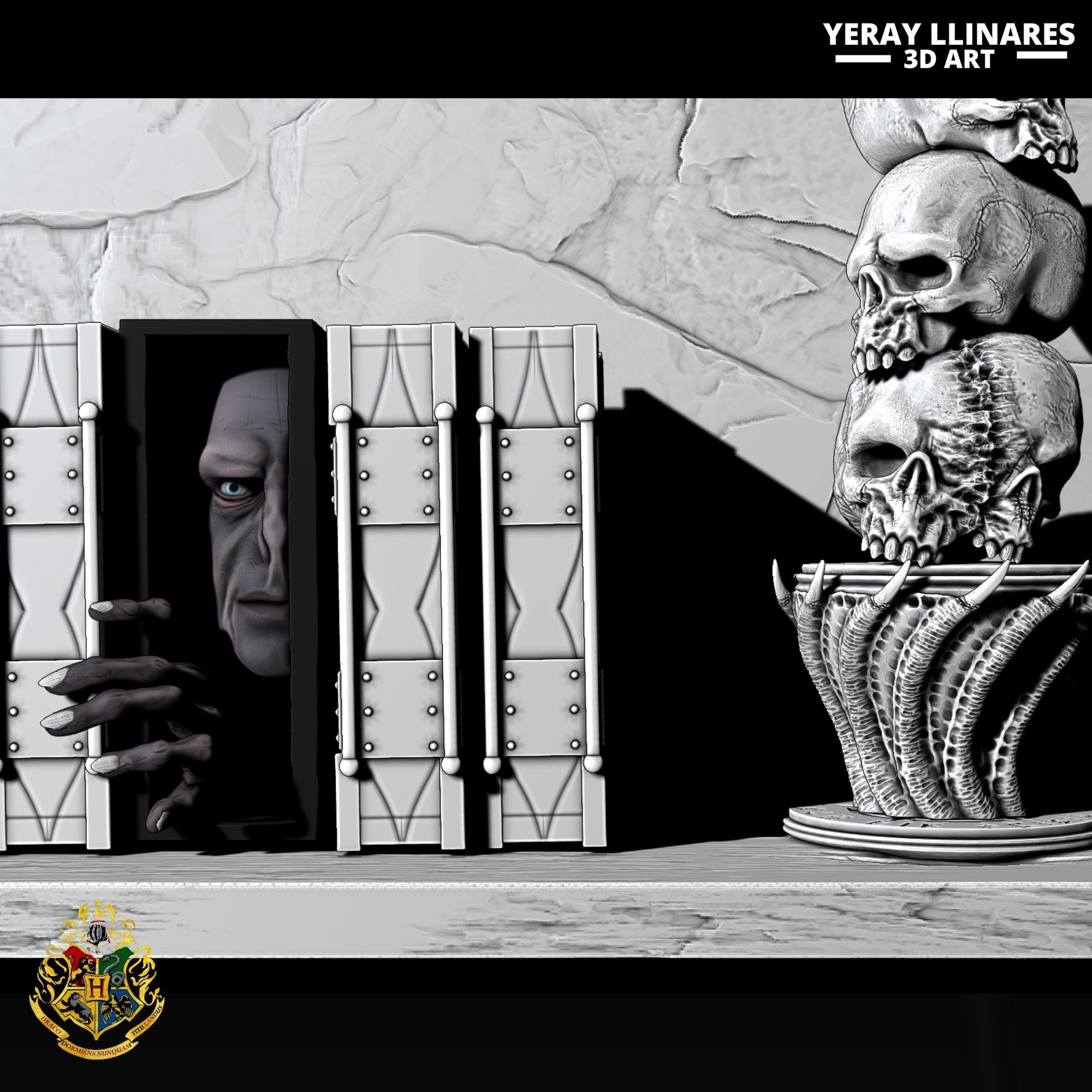 BOOK NOOK VOLDEMORT DE HARRY POTTER UNIVERSE 3D print model_5