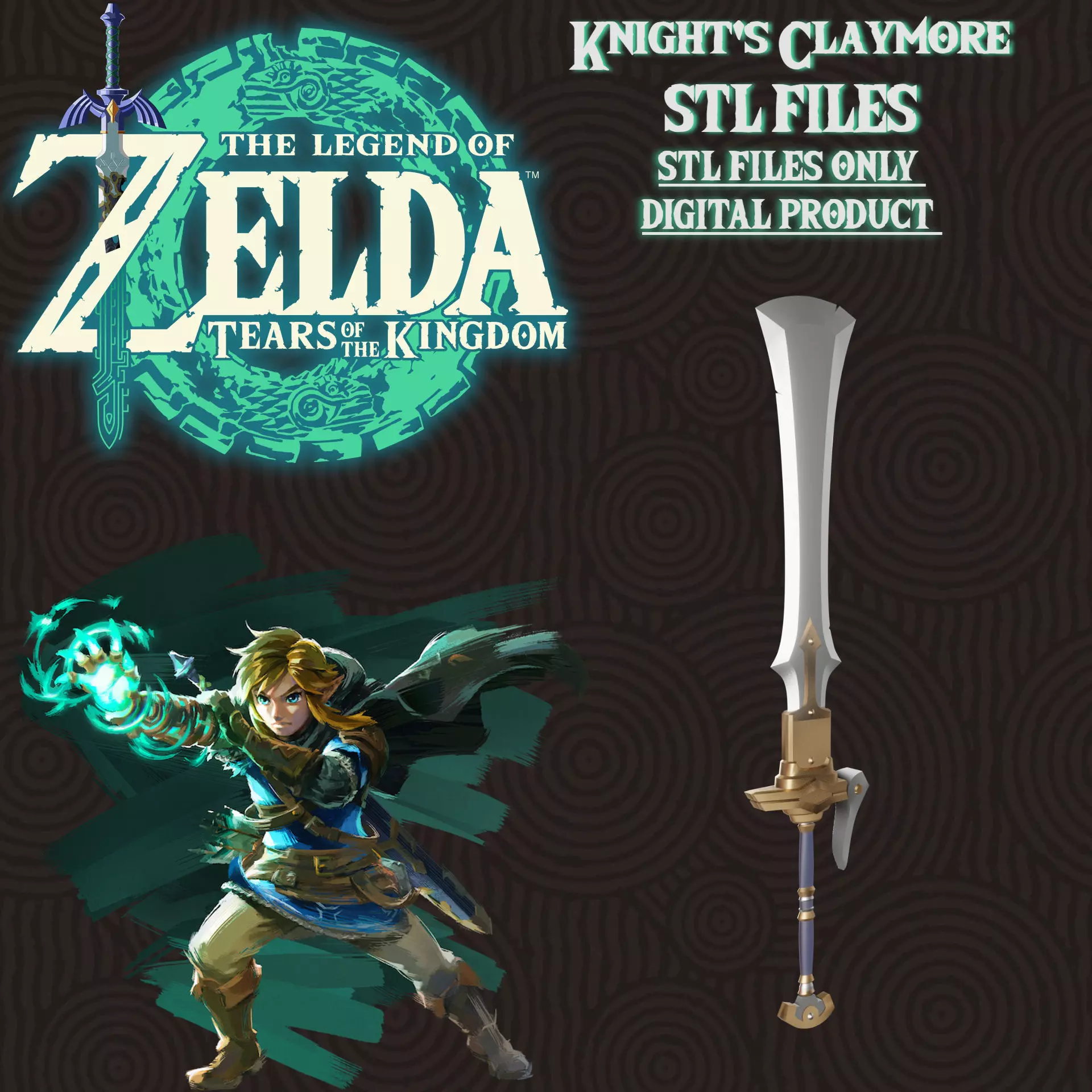 Knight Claymore Zelda Tears of the Kingdom 3D print model_0