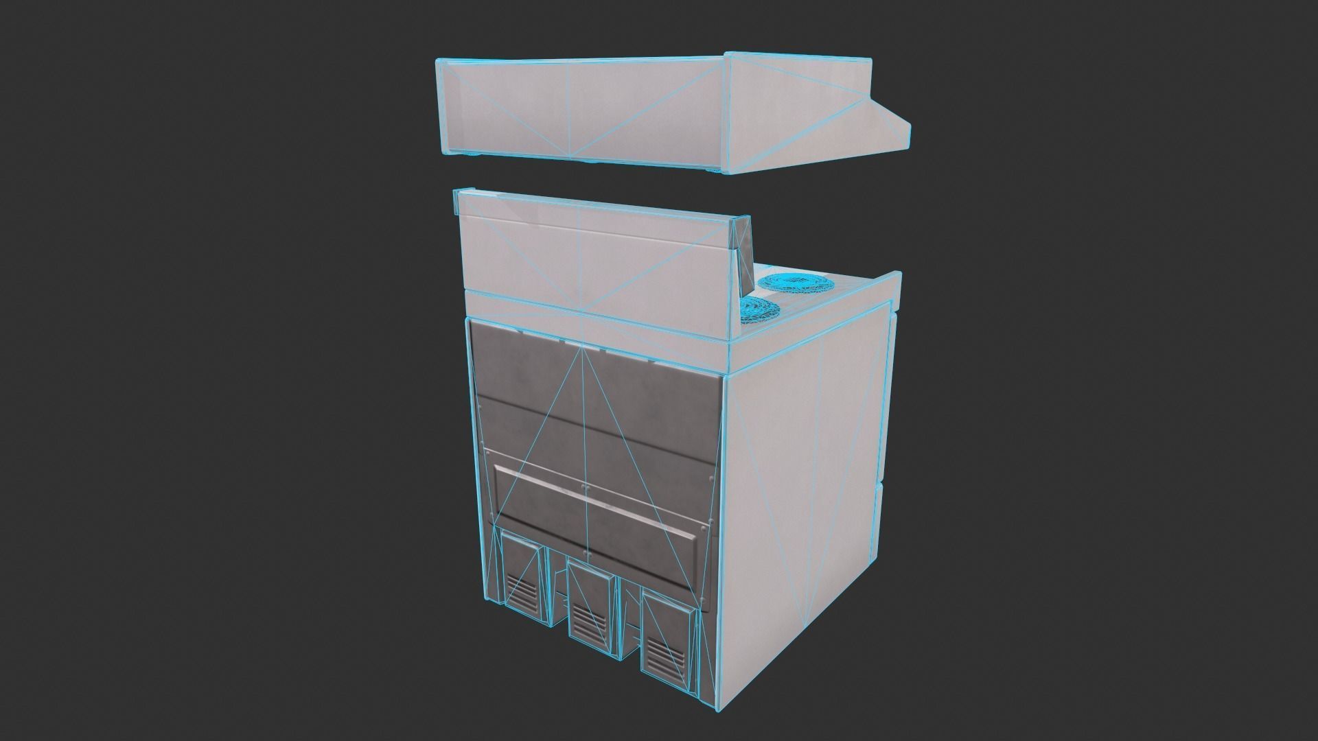 Range Oven Low-poly 3D model_7