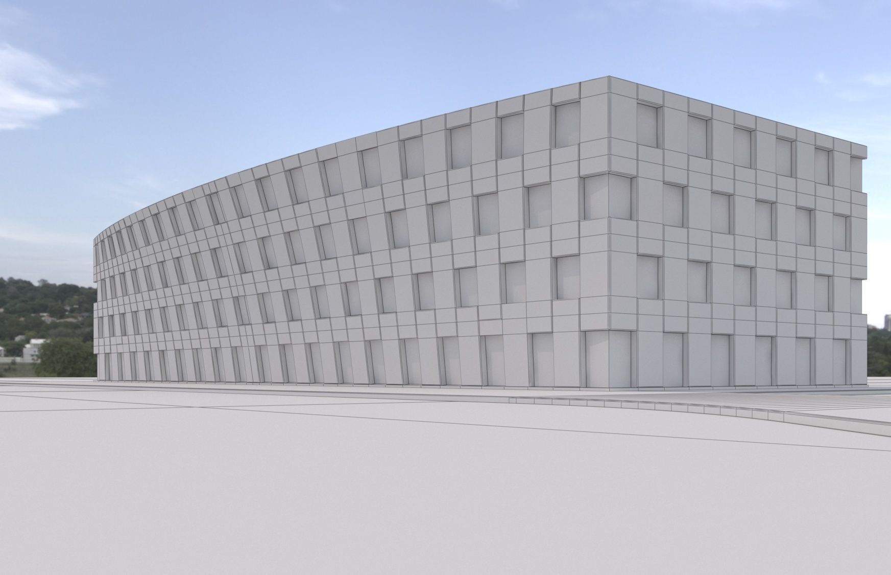 Public Building 3D model_2