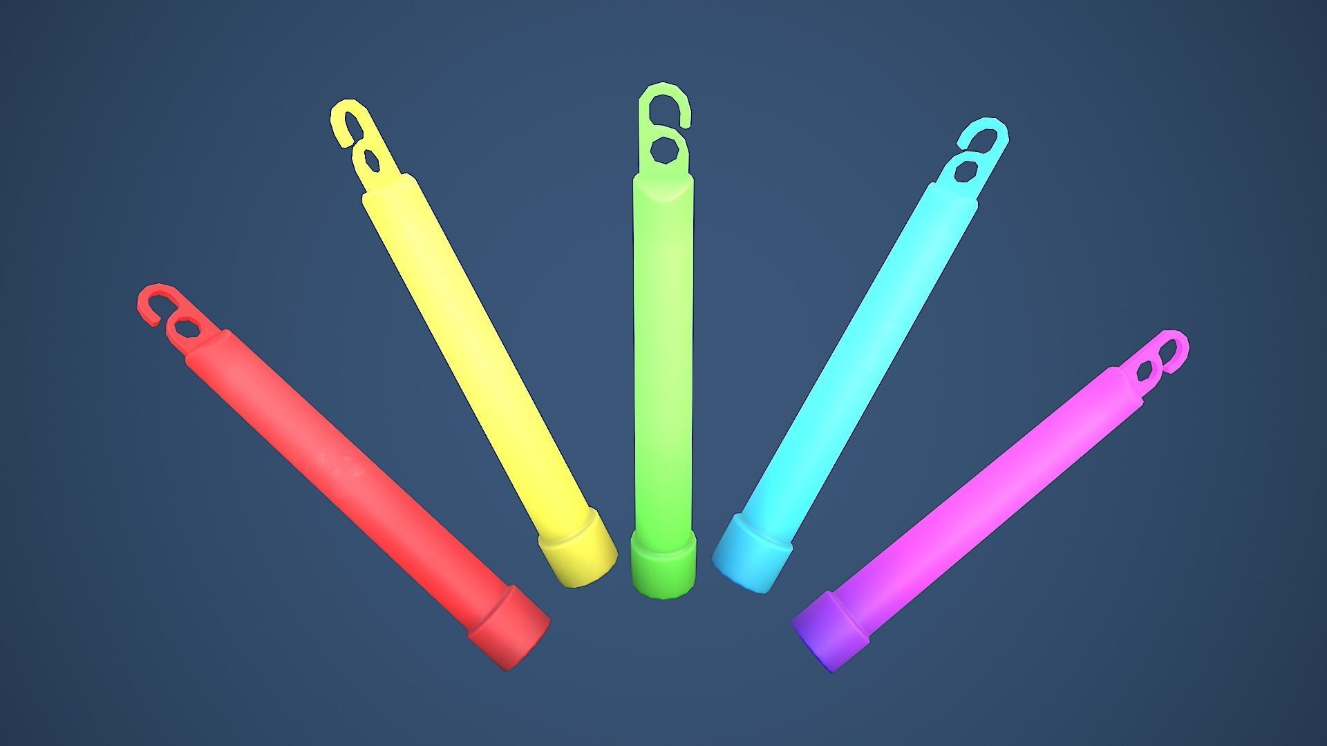 Stylized Glow Stick Low-poly 3D model_2