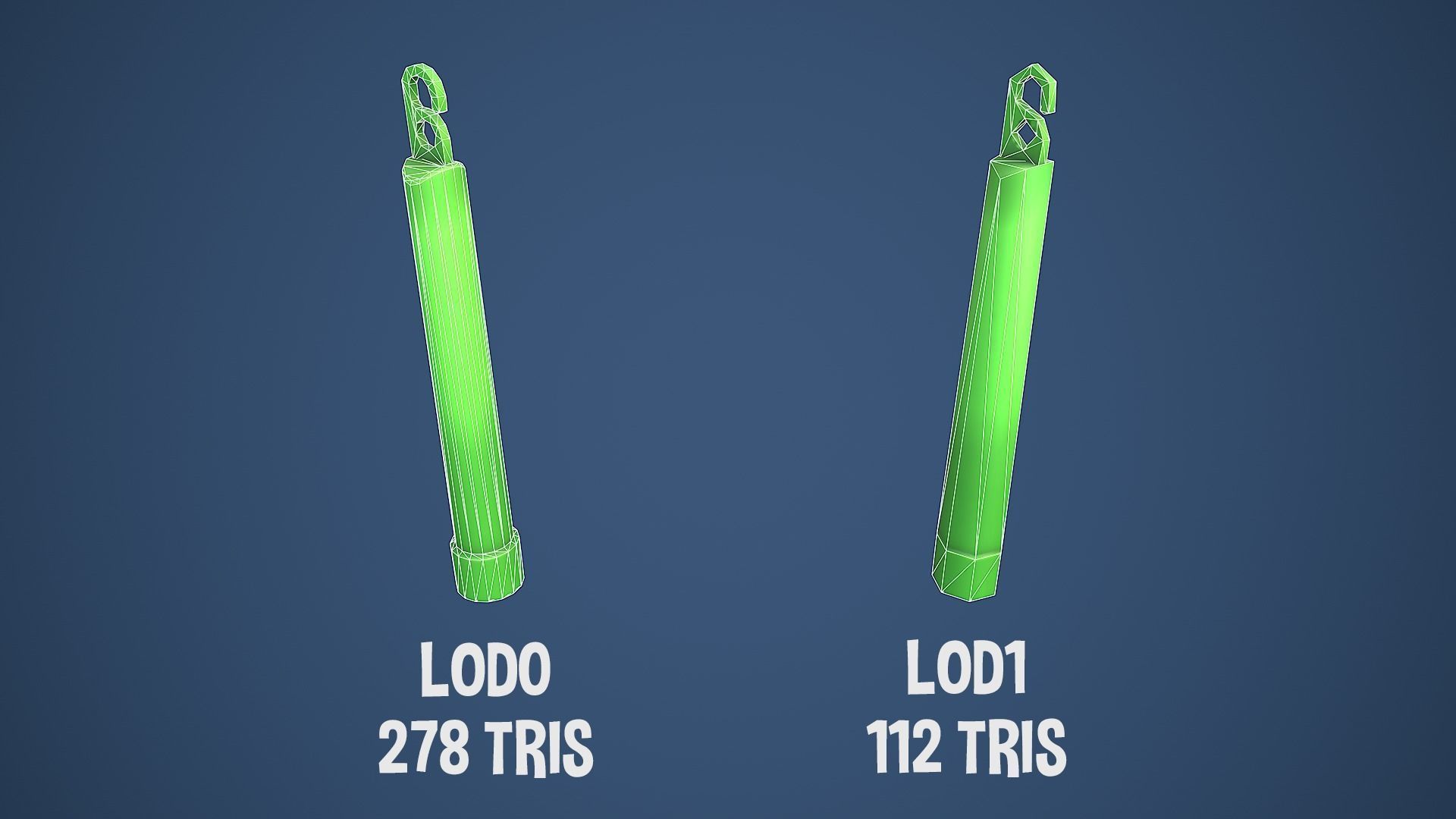 Stylized Glow Stick Low-poly 3D model_11