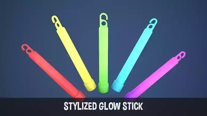 Stylized Glow Stick Low-poly 3D model