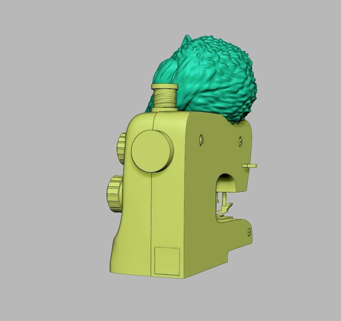 SEWING MACHINE AND KITTY - Original Art  3D print model_7