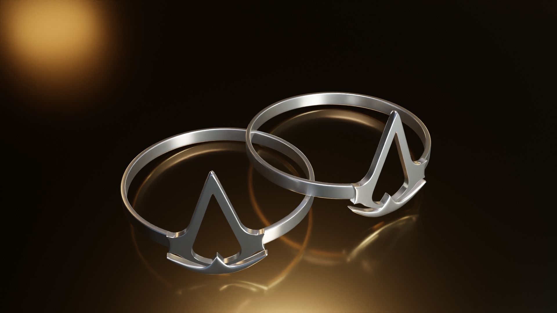 Assassins Creed Symbol Ring Free 3D print model_1