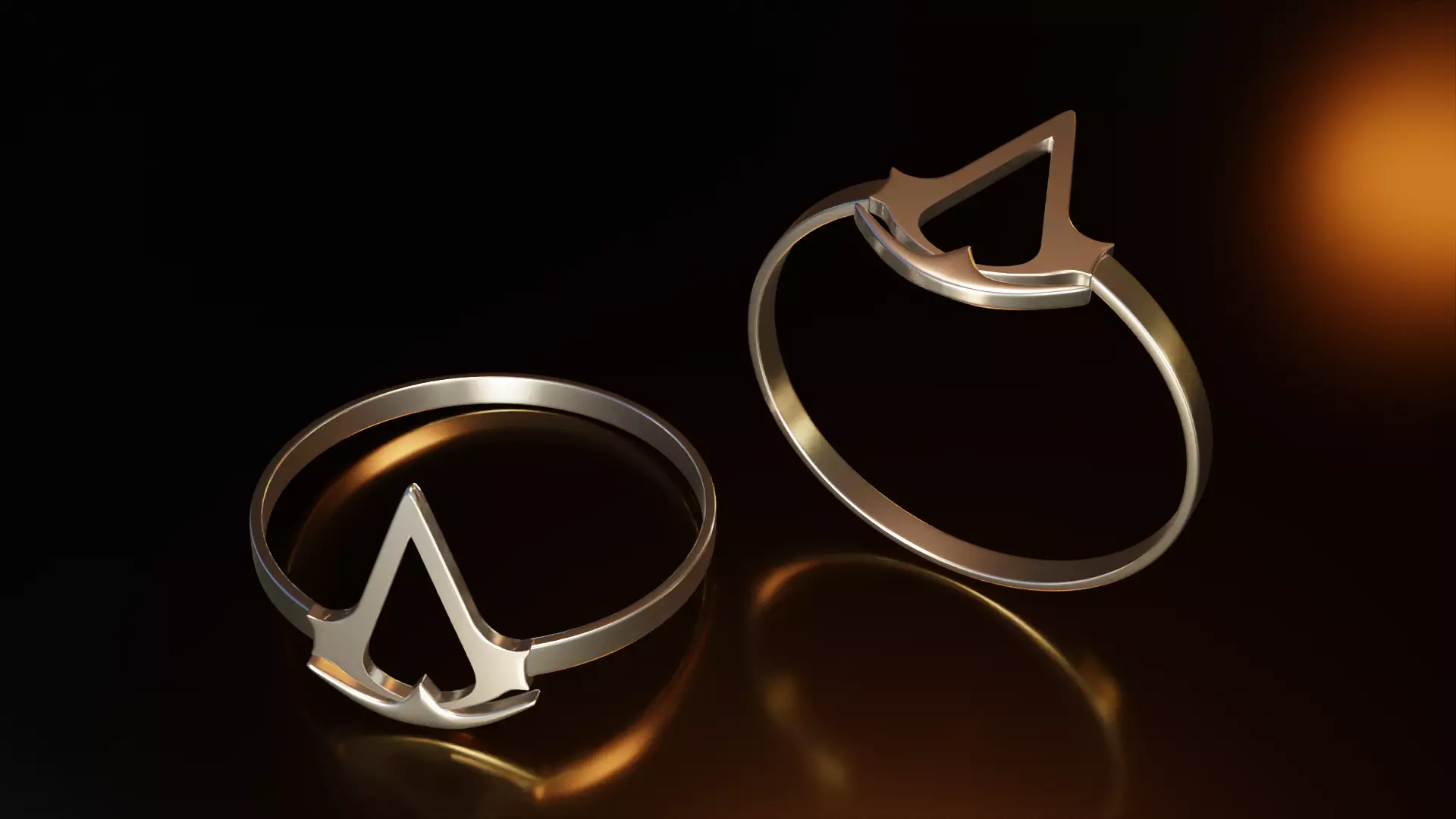 Assassins Creed Symbol Ring Free 3D print model_0