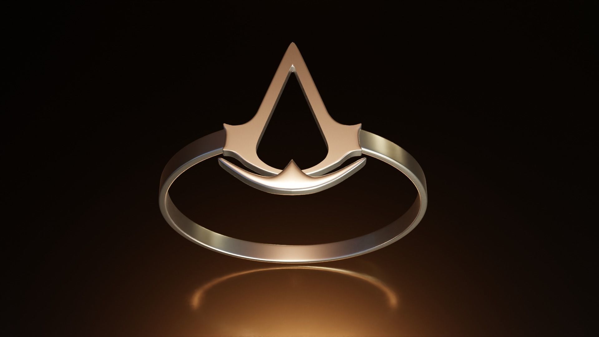 Assassins Creed Symbol Ring Free 3D print model_3