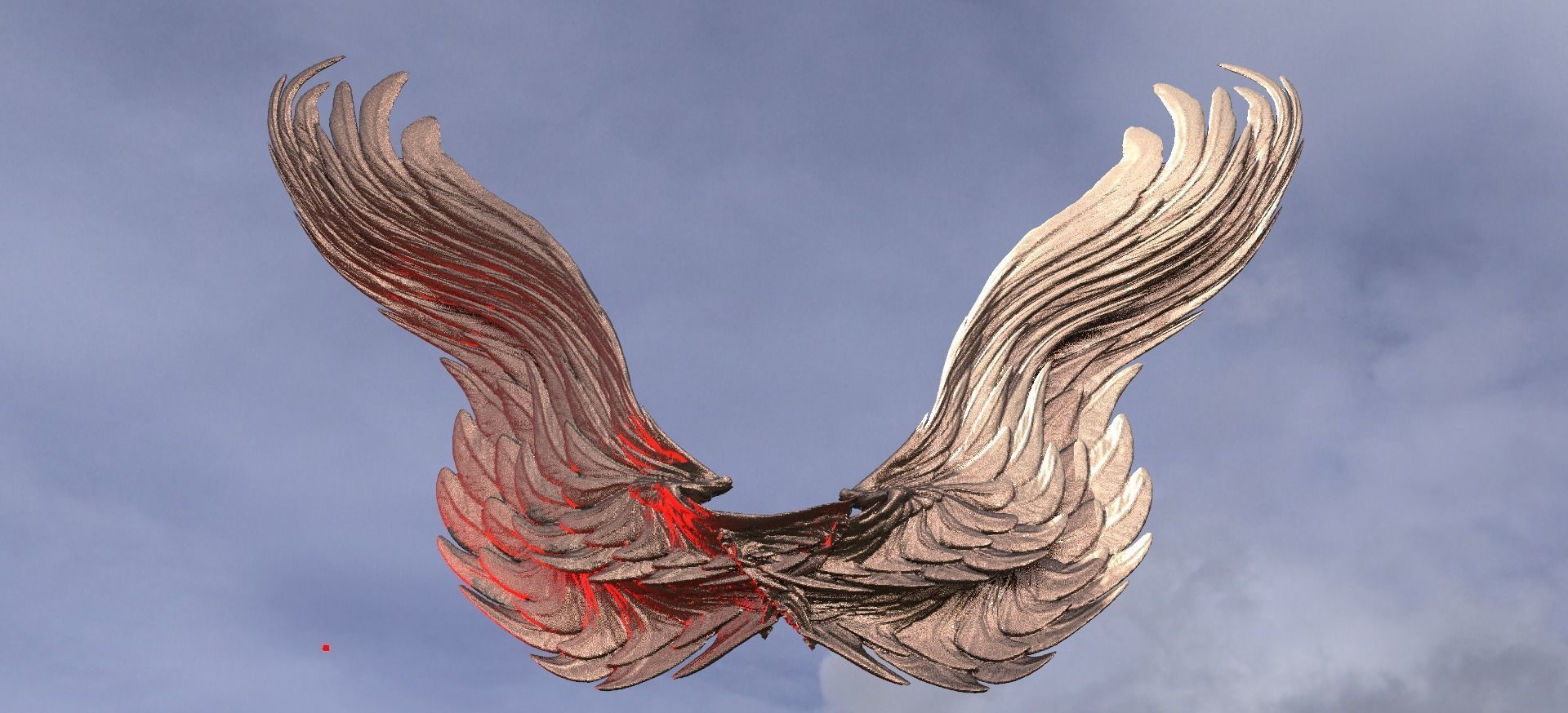 Medieval Angel slaying Dragon Collection 1 3D model_12