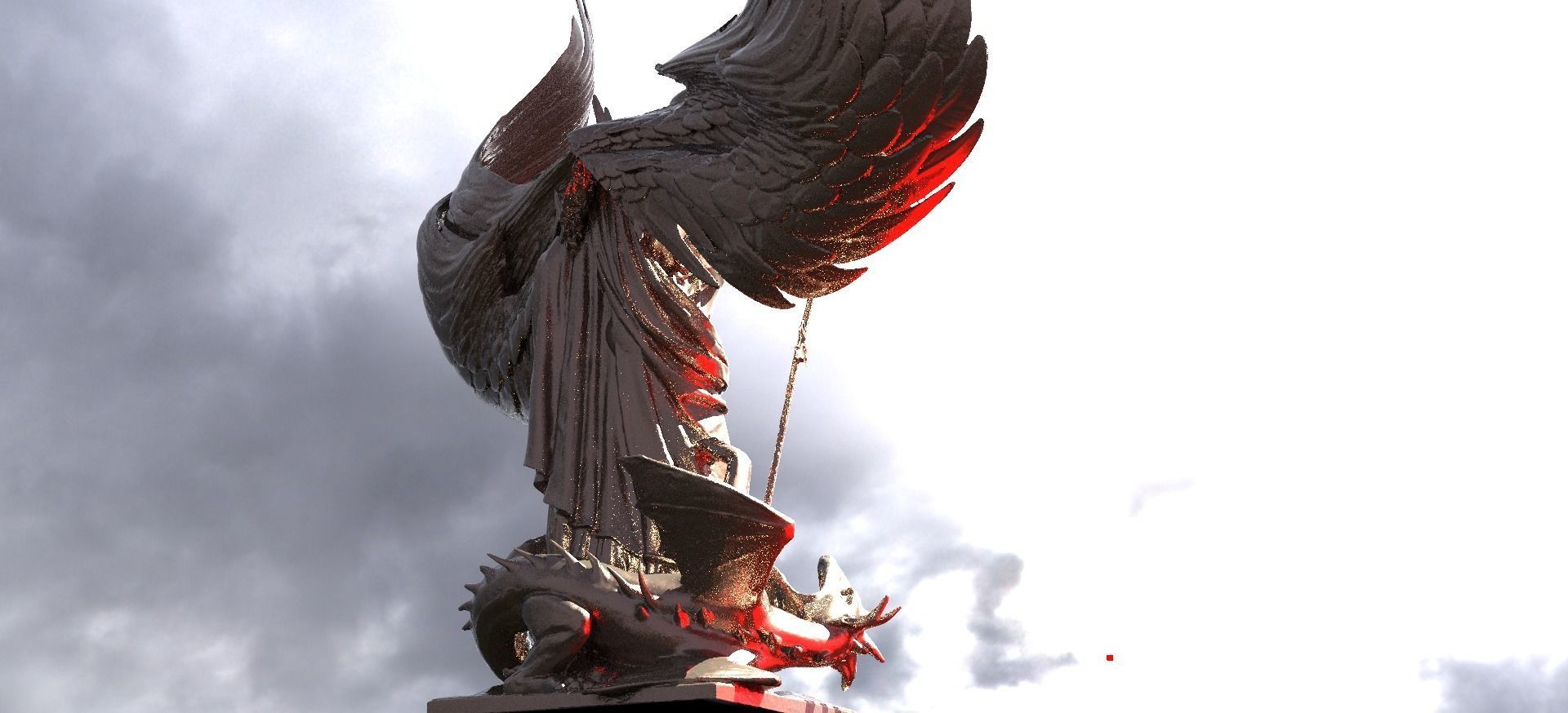 Medieval Angel slaying Dragon Collection 1 3D model_15