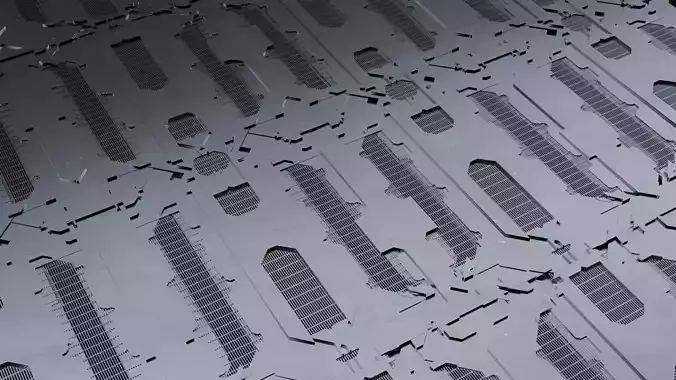 Sci-fi Panel floor set Low-poly 3D model