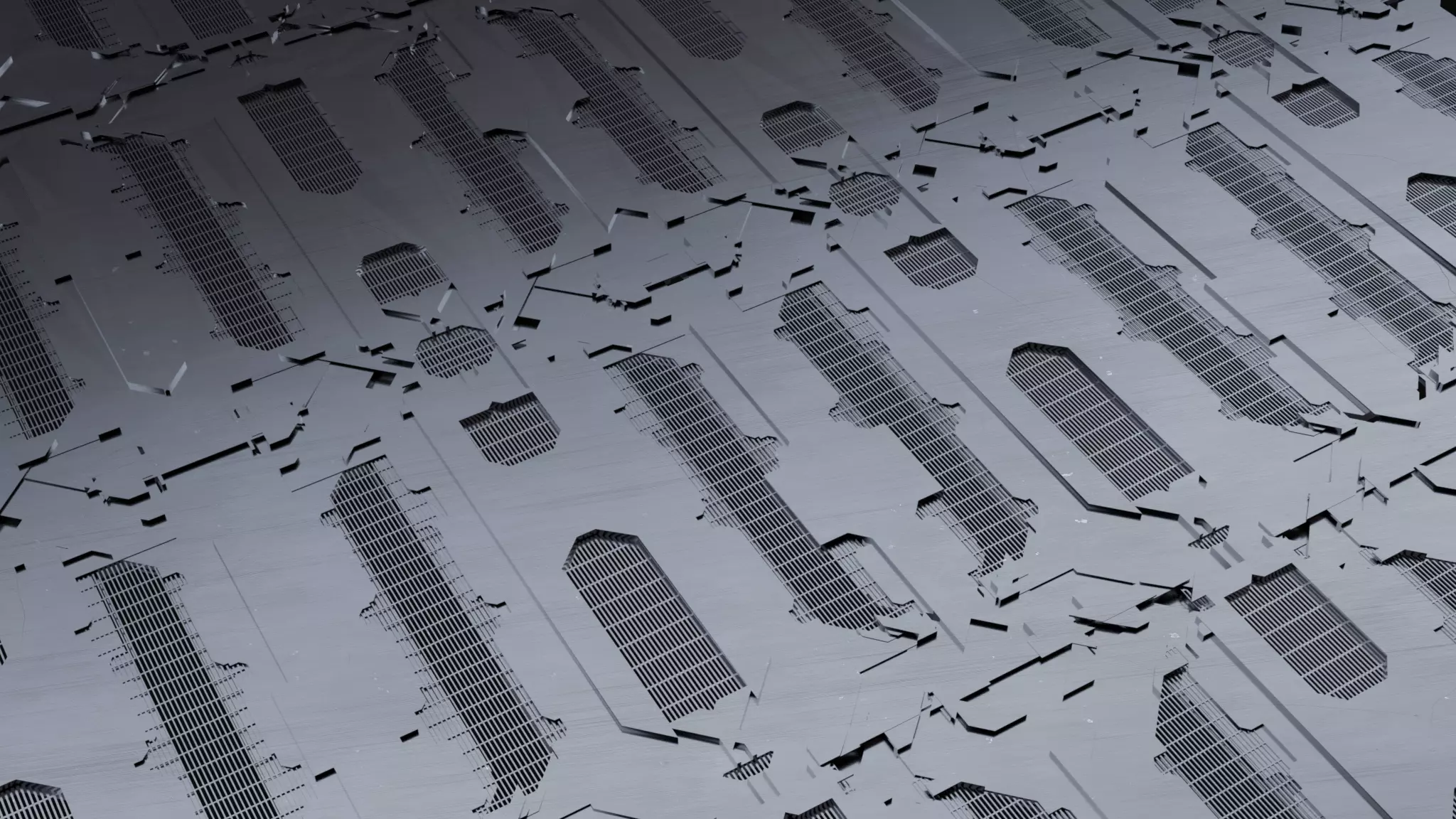 Sci-fi Panel floor set Low-poly 3D model_0