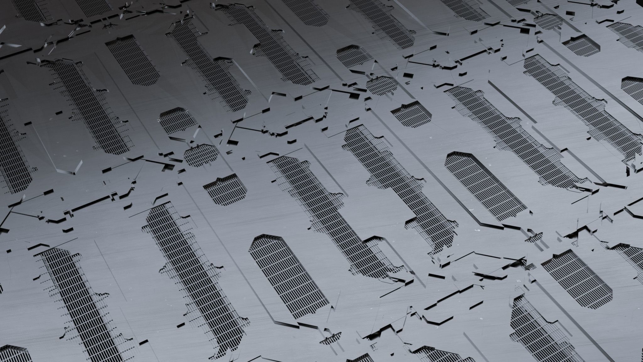 Sci-fi Panel floor set Low-poly 3D model_1